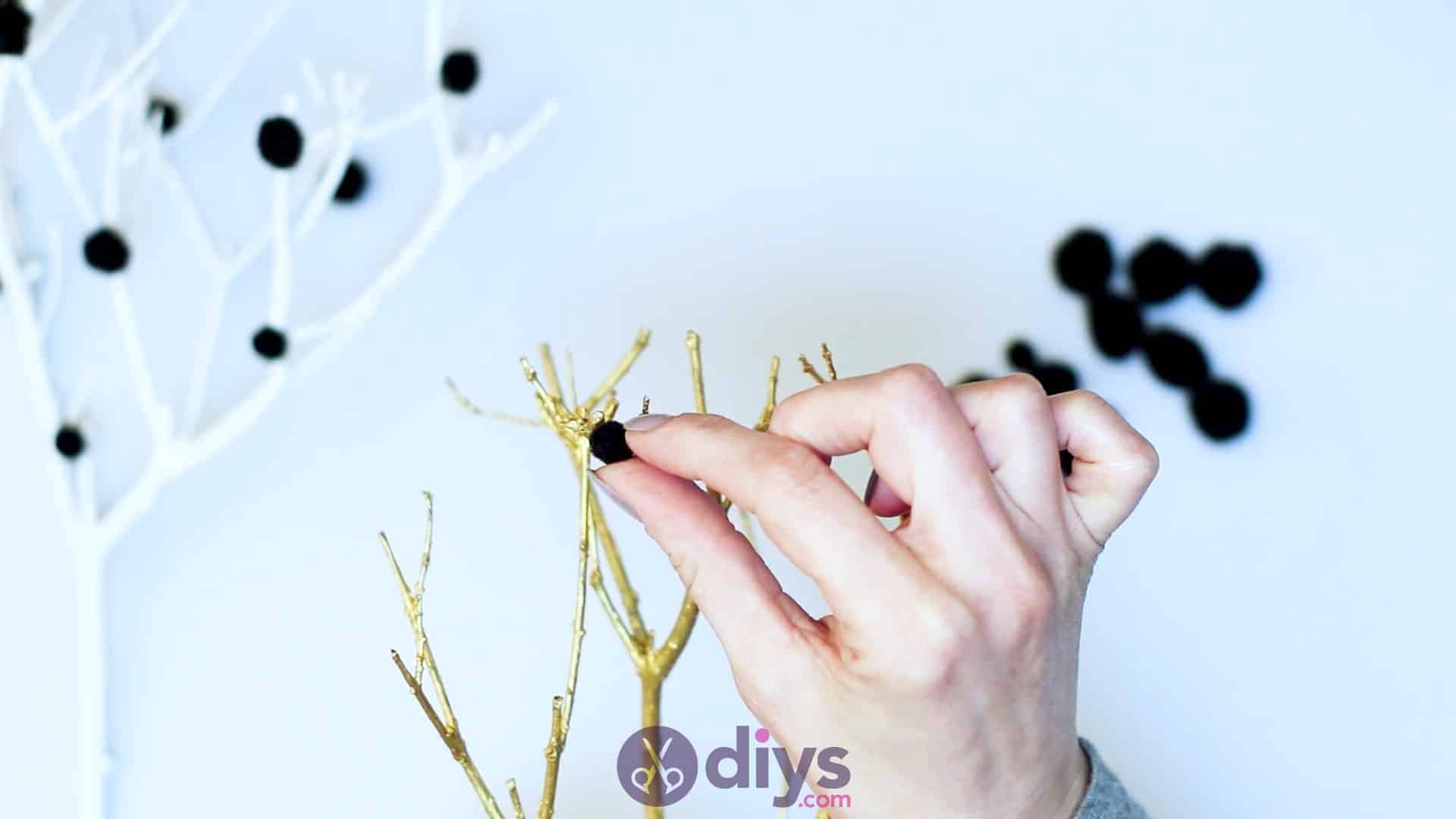 Diy pom pom tree art step 5b