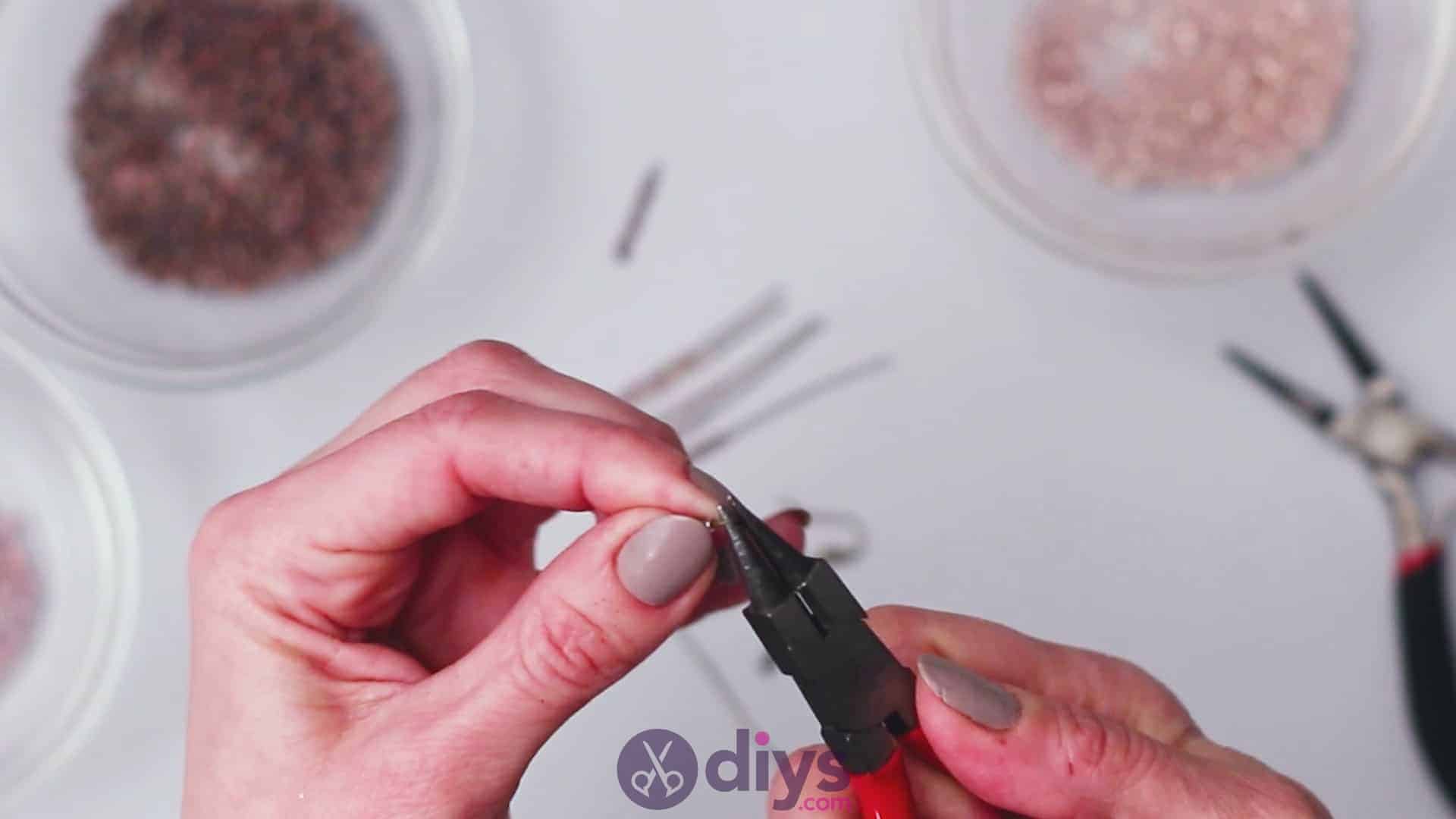 Diy seed bead fringe earrings step 5a