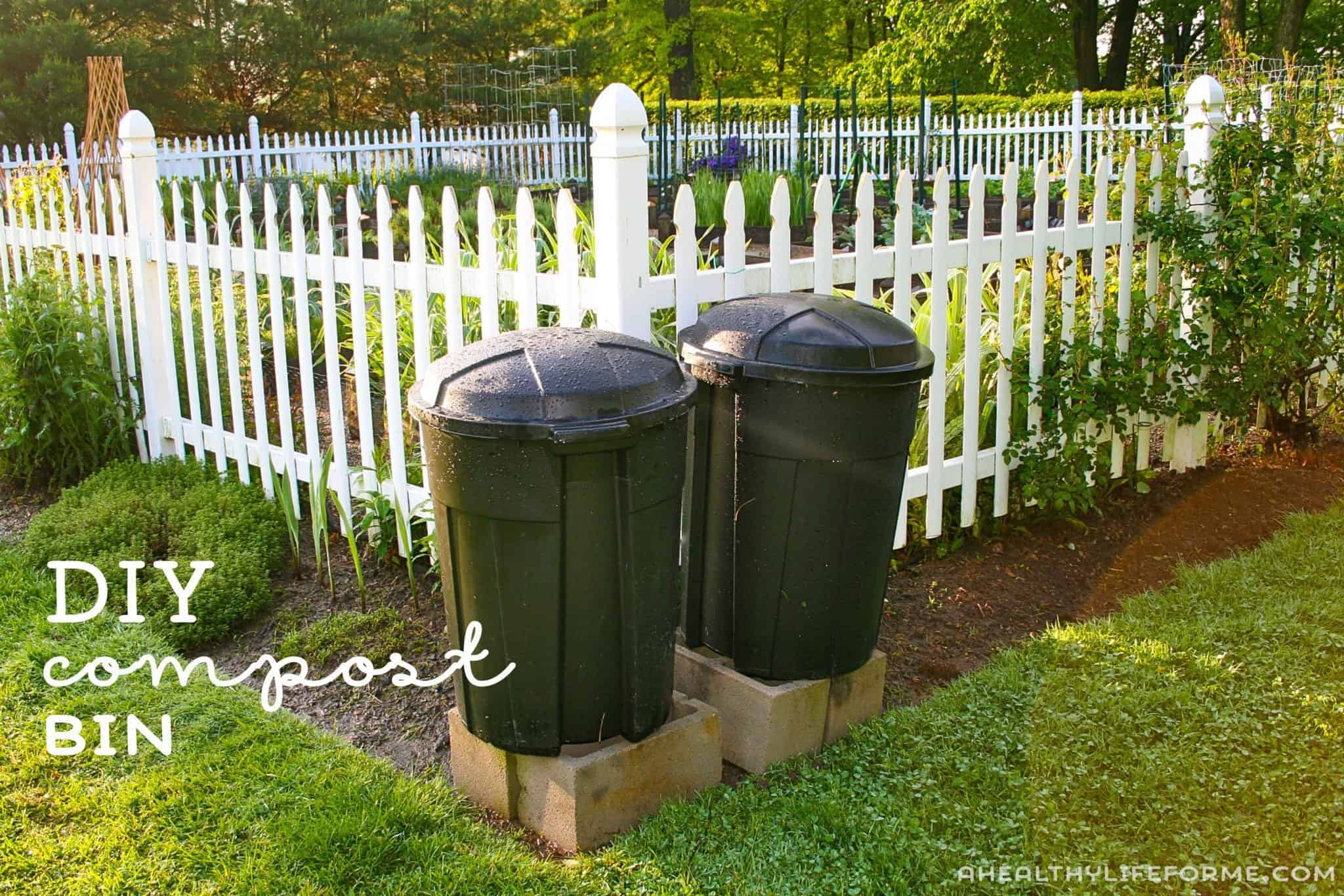 Diy compost bin from a larger classic trash can