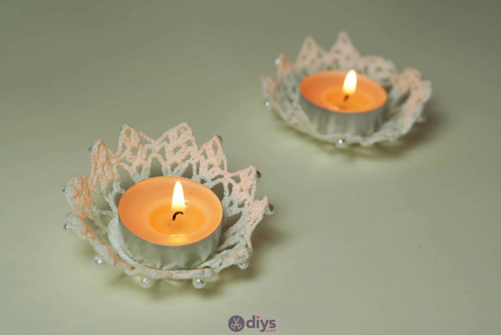 Lace candle holder