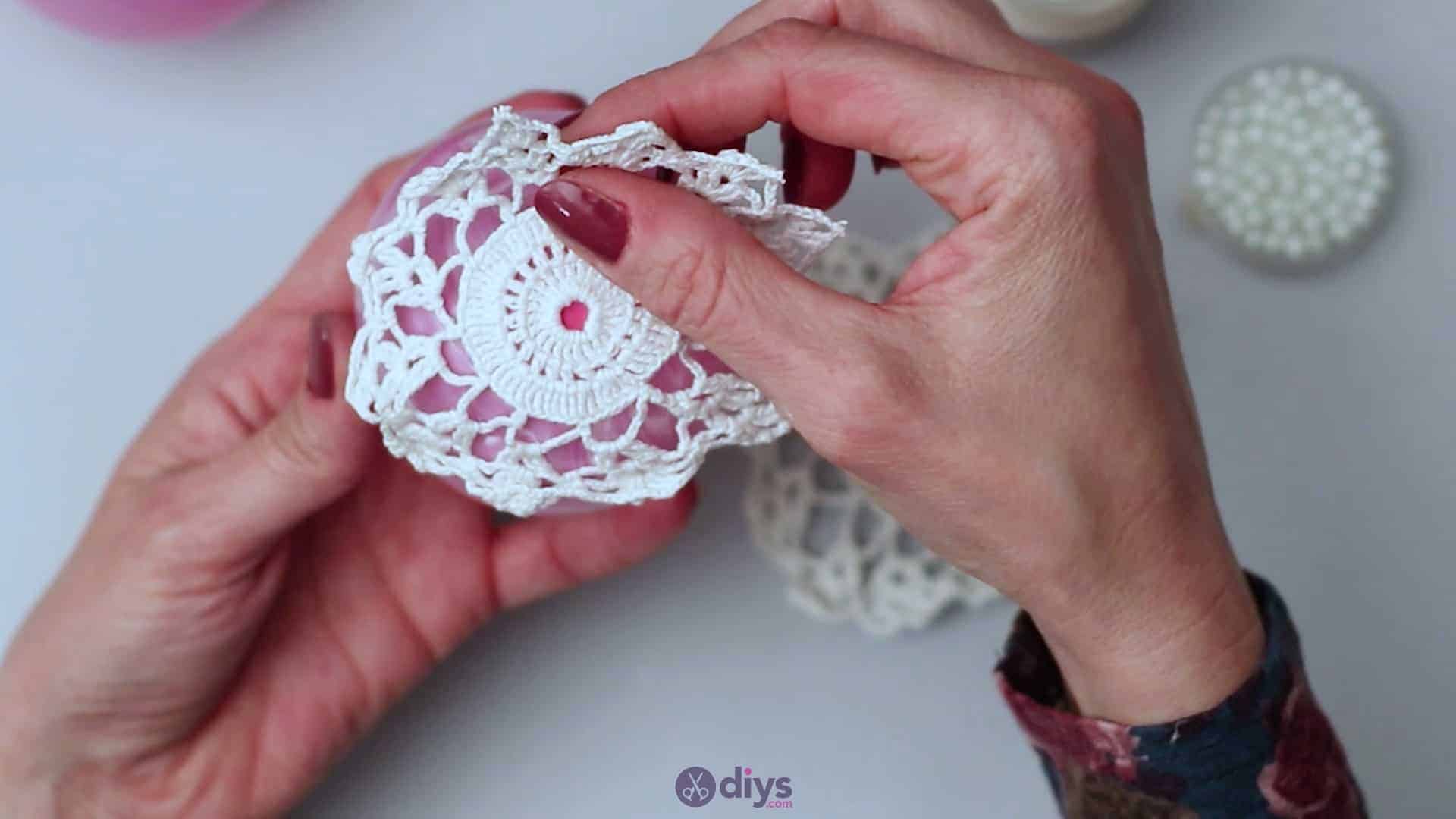 Lace candle holder step 4