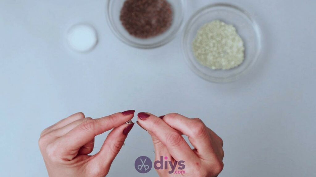 Make your own seed bead ring step 11b