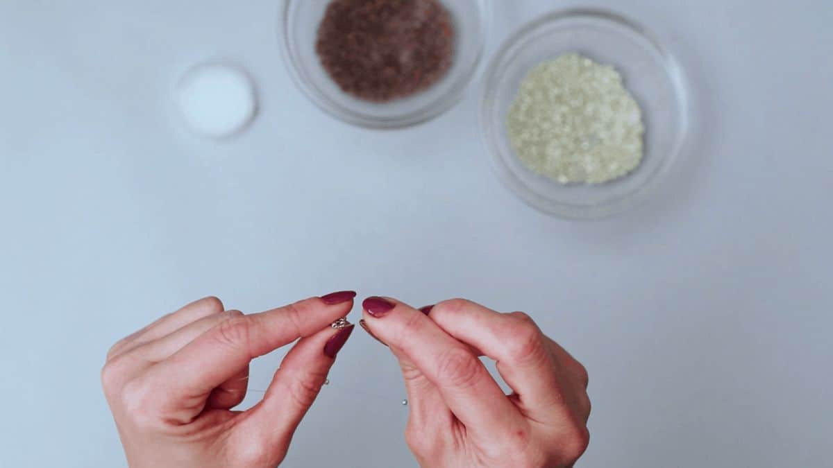 Make your own seed bead ring step 11b