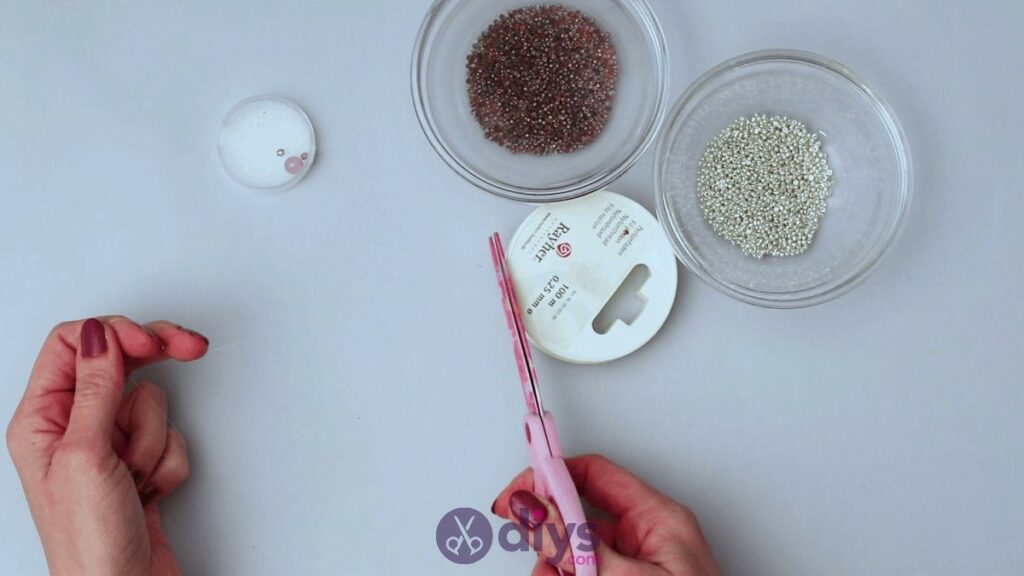 Make your own seed bead ring step 2a