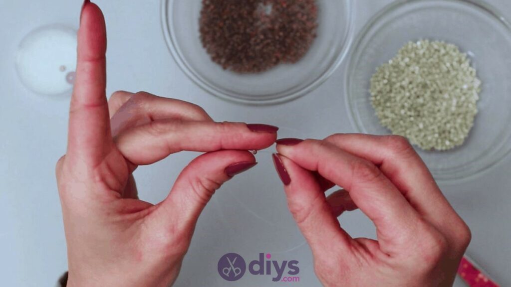 Make your own seed bead ring step 3c