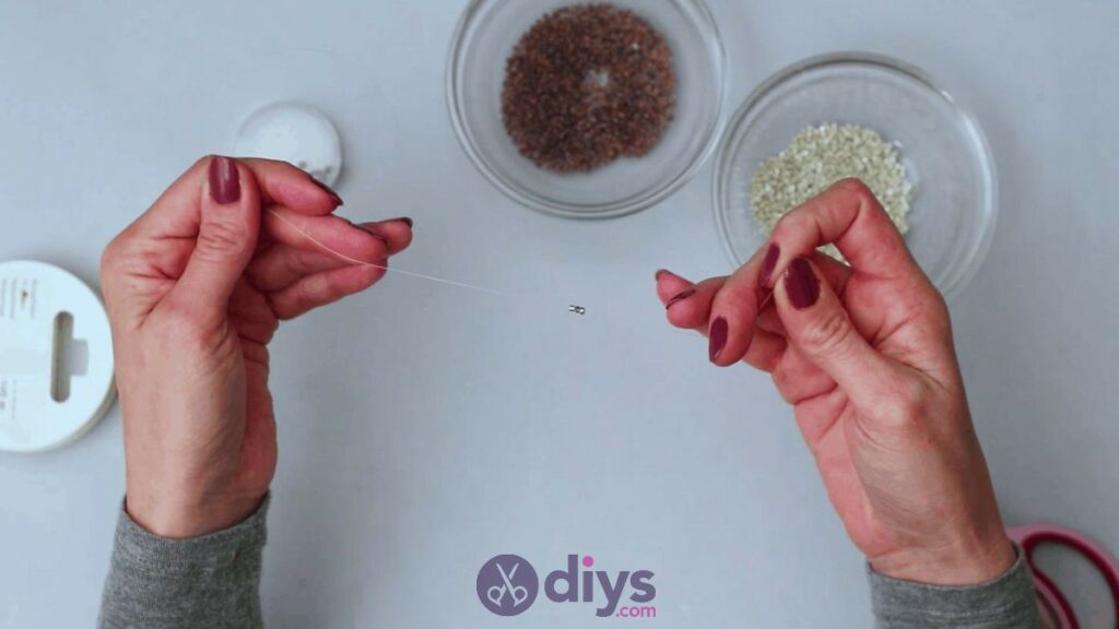 Make your own seed bead ring step 3f