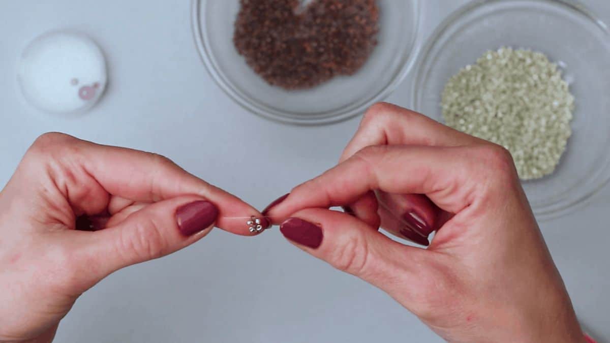 Make your own seed bead ring step 4c