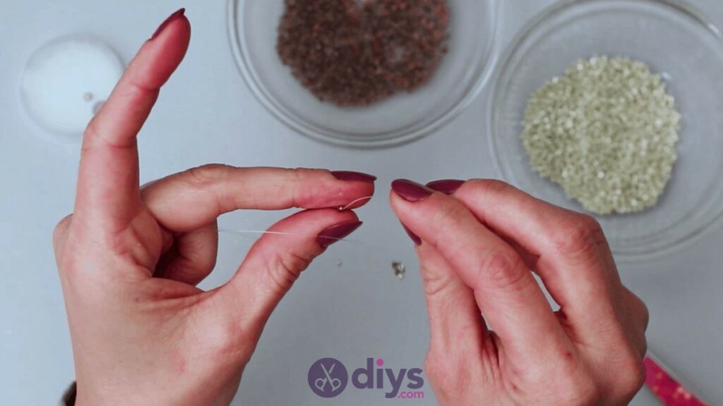 Make your own seed bead ring step 5