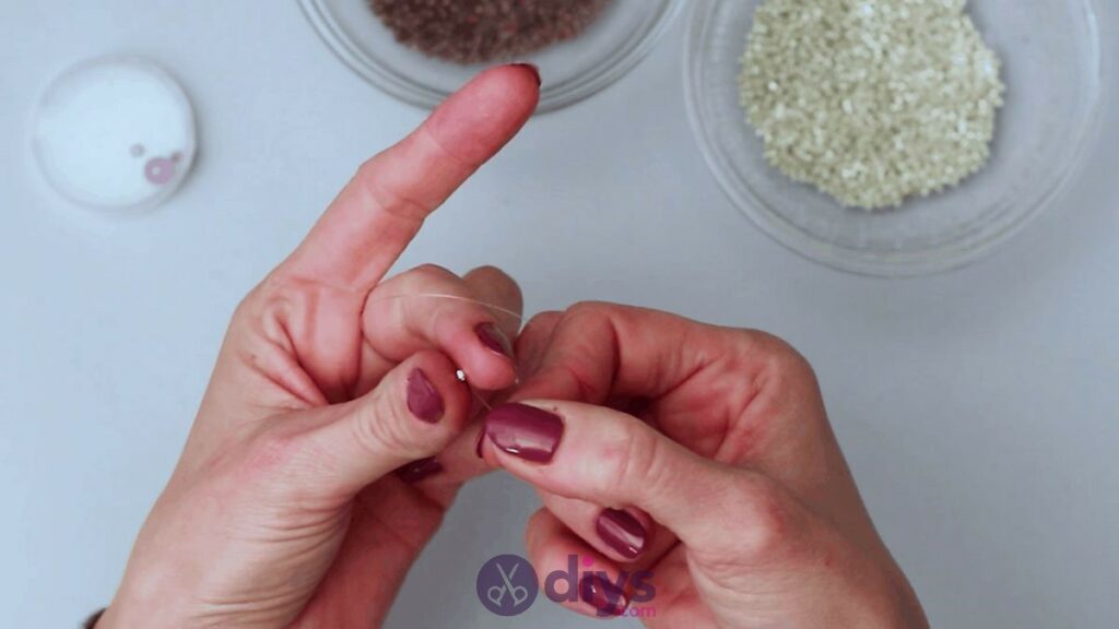 Make your own seed bead ring step 6