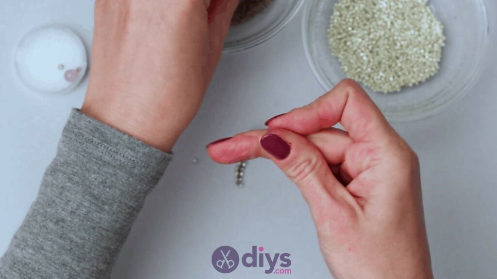 Make your own seed bead ring step 6a