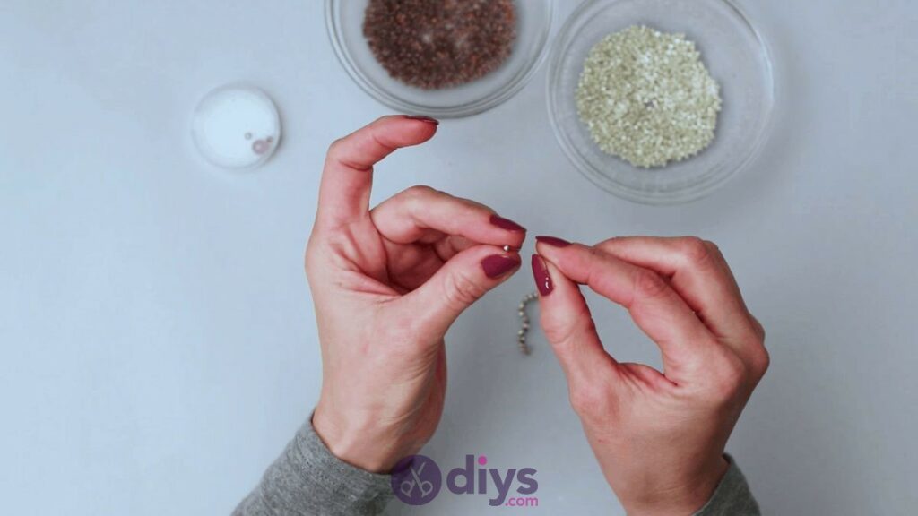 Make your own seed bead ring step 7
