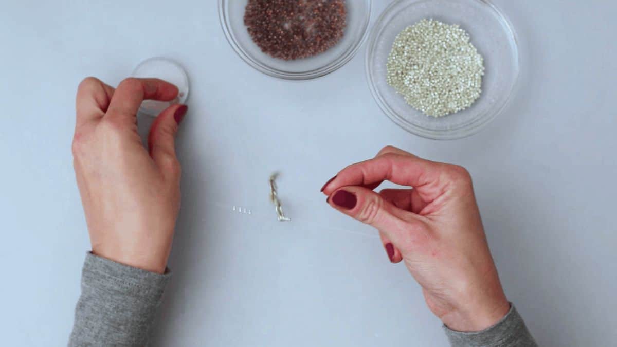 Make your own seed bead ring step 8