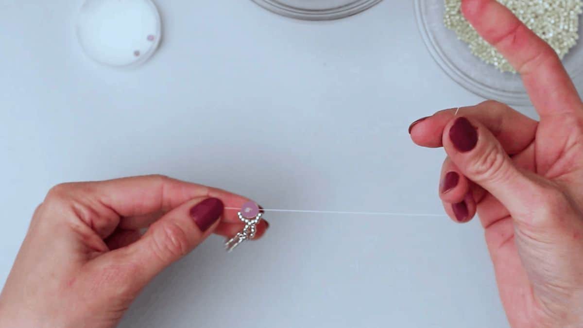 Make your own seed bead ring step 8b