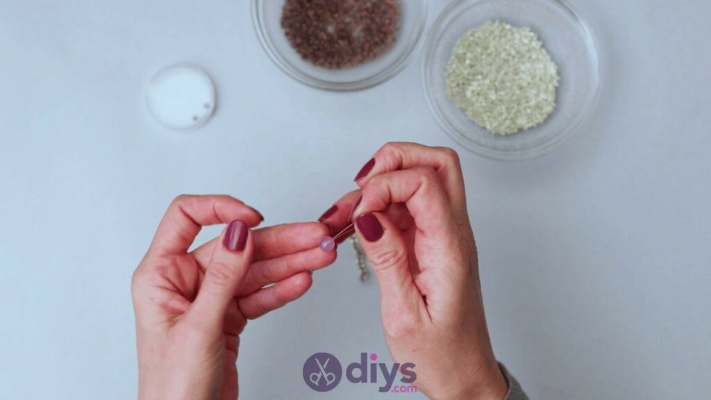 Make your own seed bead ring step 8c