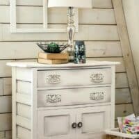 Purposely weathered vintage style furniture upcycling