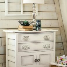Purposely weathered vintage style furniture upcycling