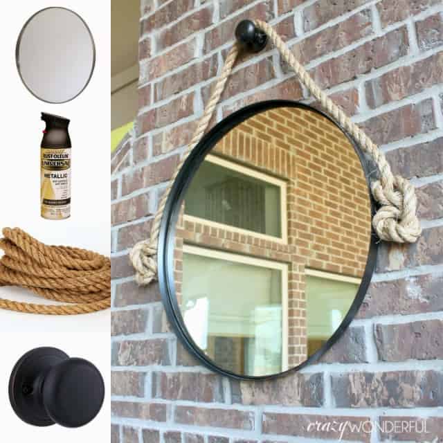 Rounded rope mirror