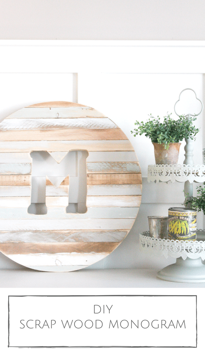 Scrap wood diy monogram