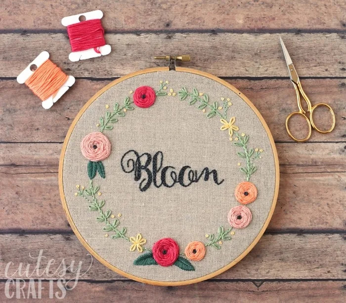 Cutesycrafts bloom hand embroidery pattern