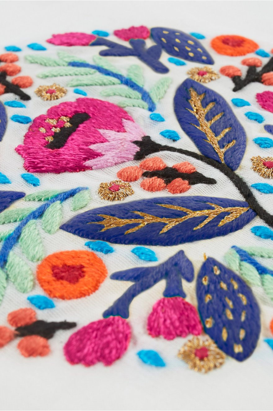 dmc Flower Embroidery