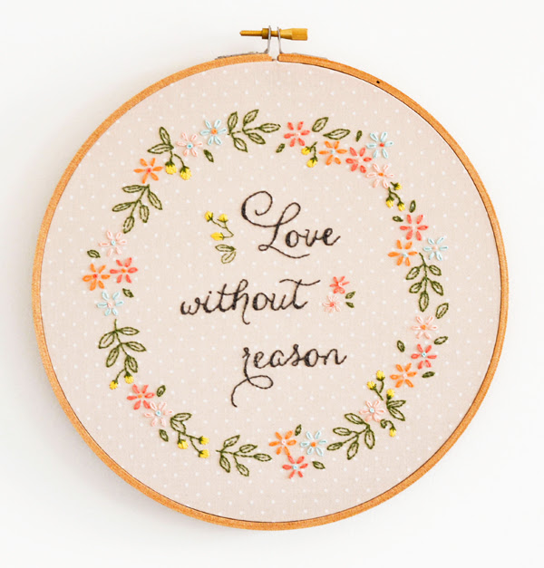love without reason embroidery pattern