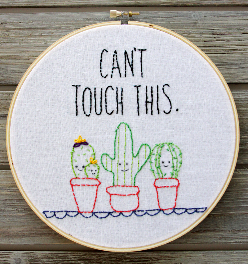 cactus embroidery