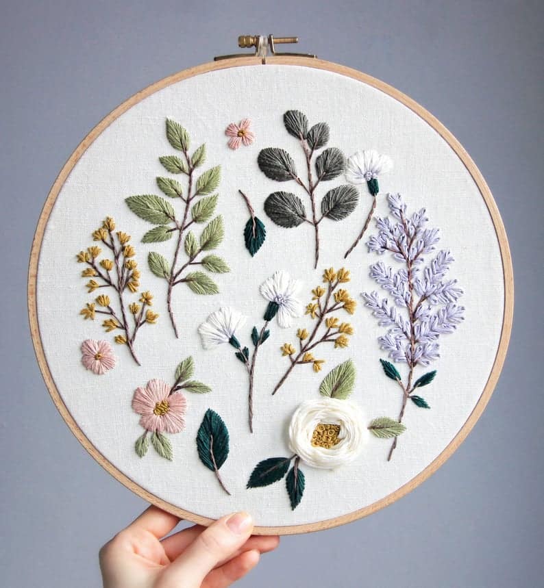 easy embroidery flower patterns