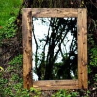 Rustic framed mirror