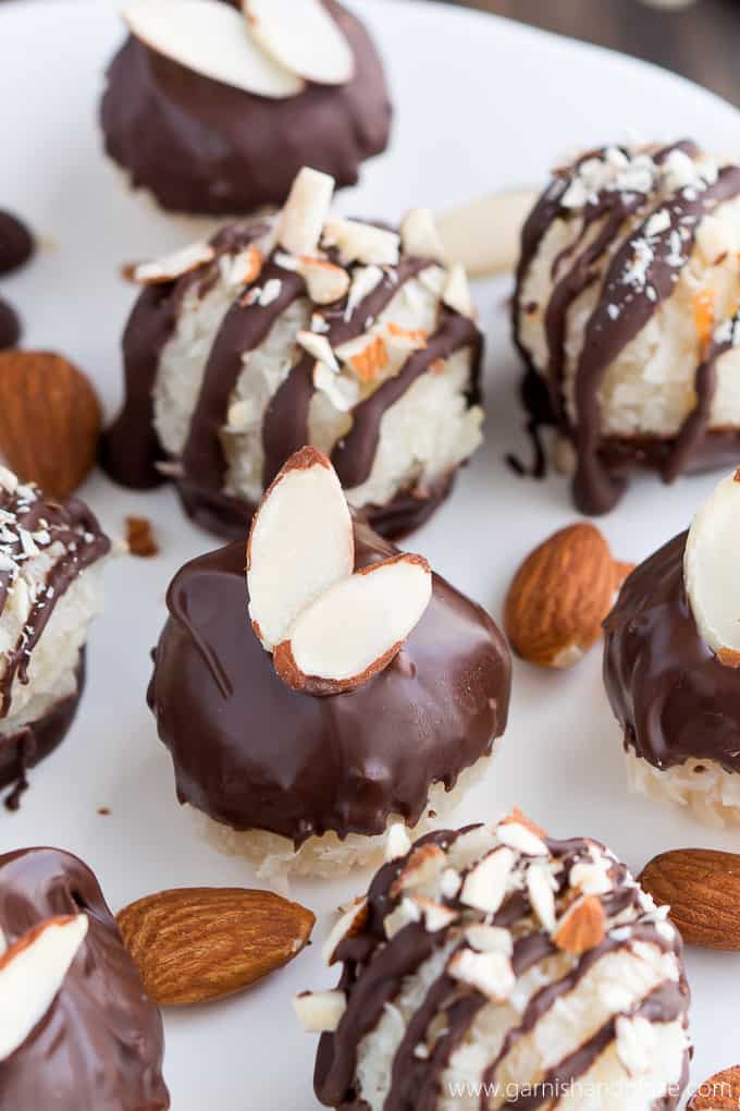 Chocolate almond macaroons