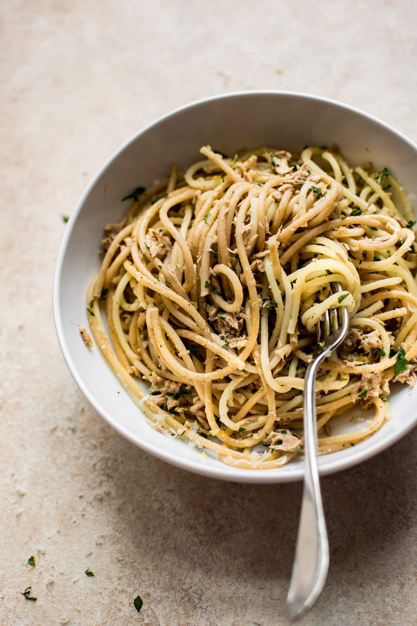 Fast and easy canned tuna pasta