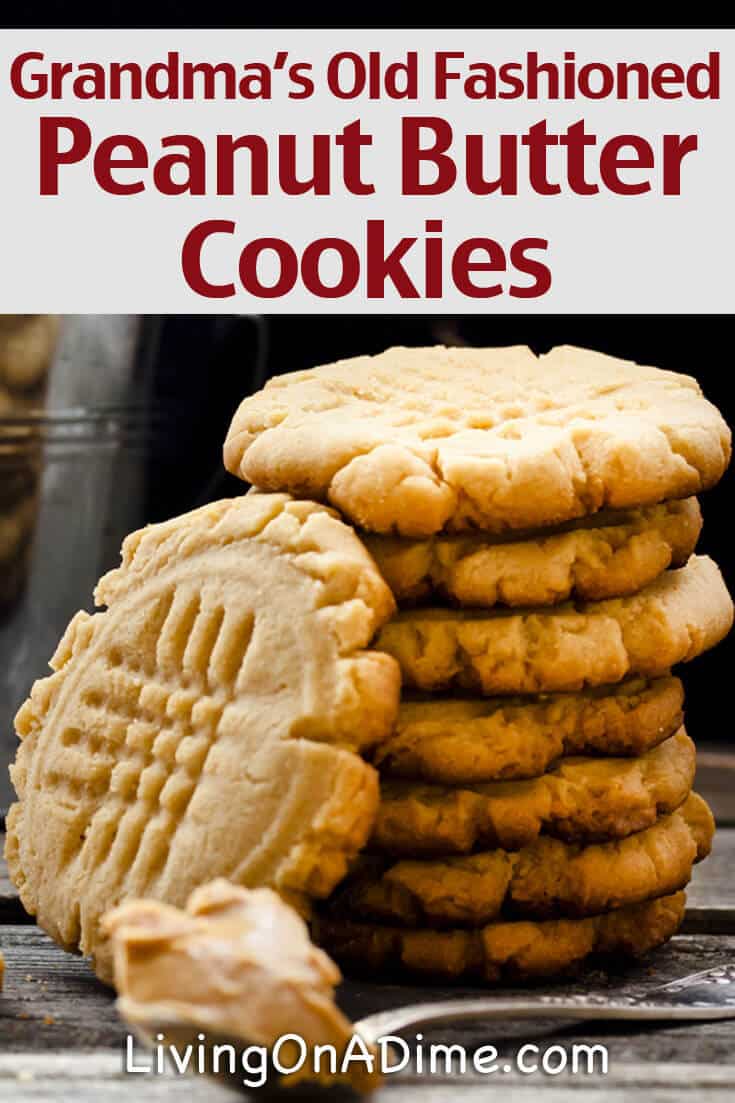 Grandma's old fashioned peanut butter cookies