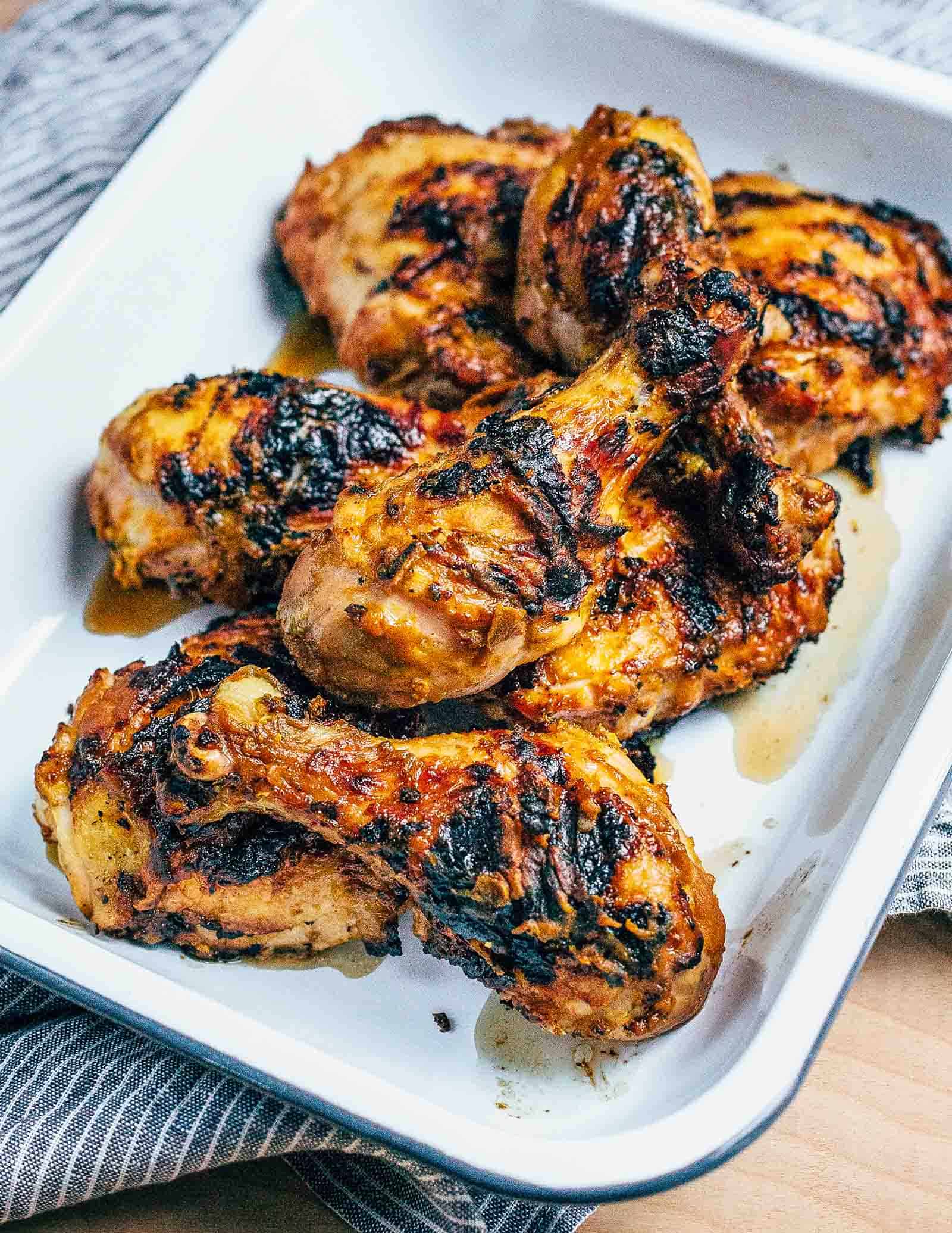 Grilled chicken with south carolina style bbq sauce