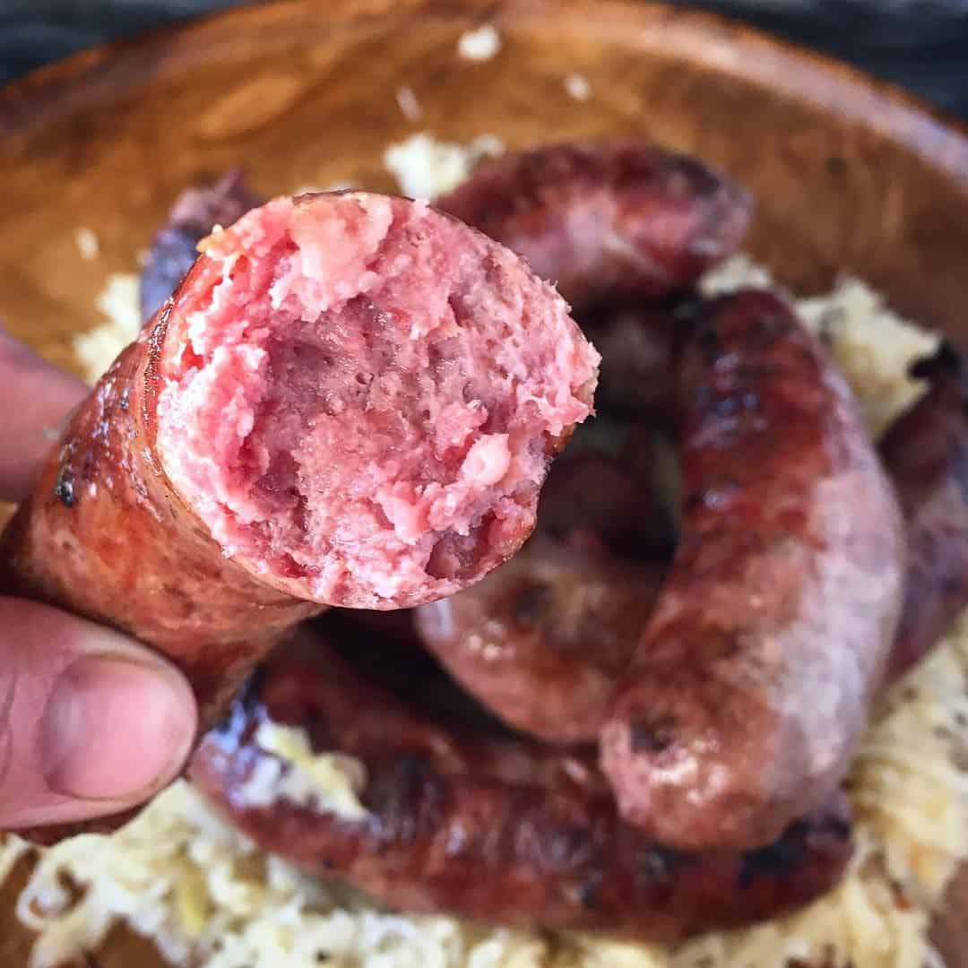 Make your own corned beef brisket sausages
