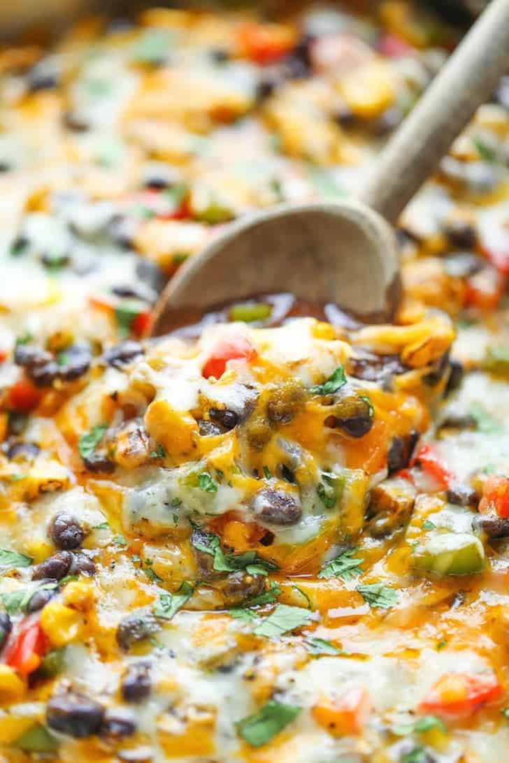 Mexican bean vegetable casserole