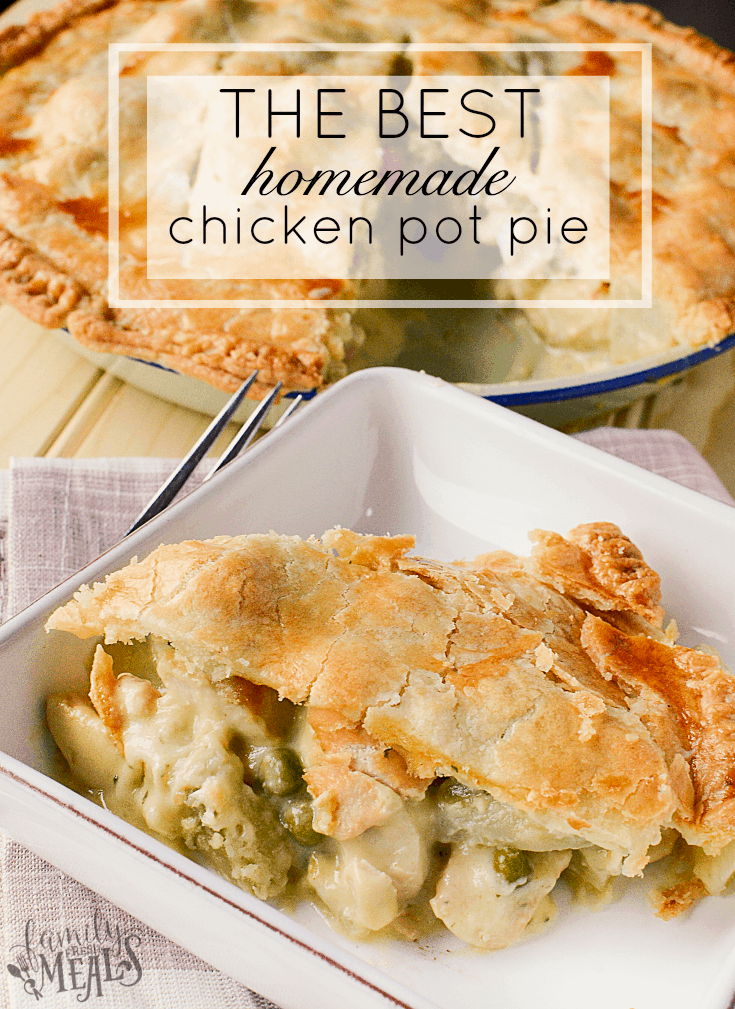 Old fashioned homemade chicken pot pie