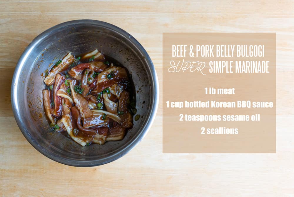 Super simple marinade for beef and pork bulgogi