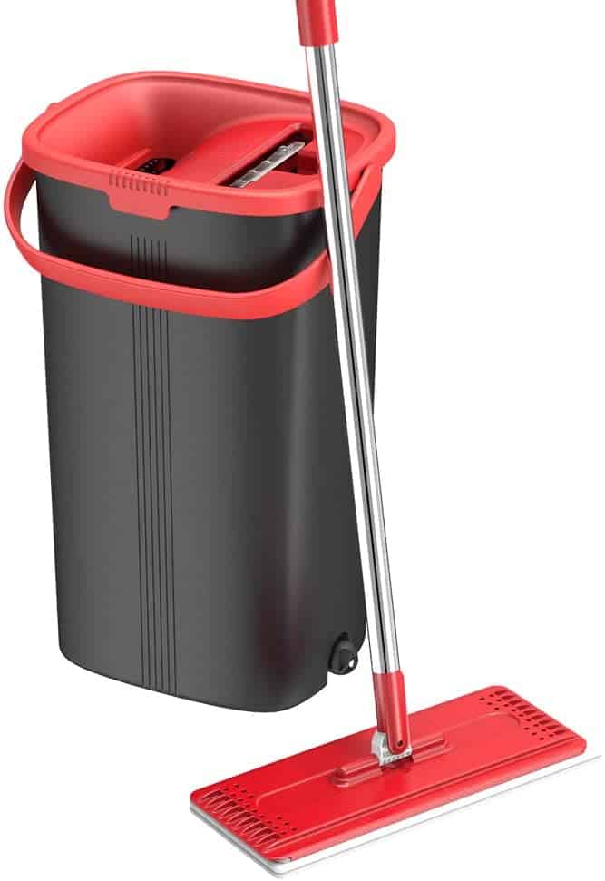 Tethy flat floor mop & bucket set