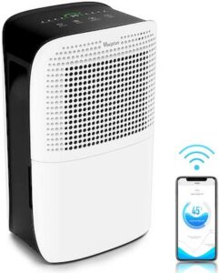 Vacplus 50 pints dehumidifier with wifi remote for large rooms