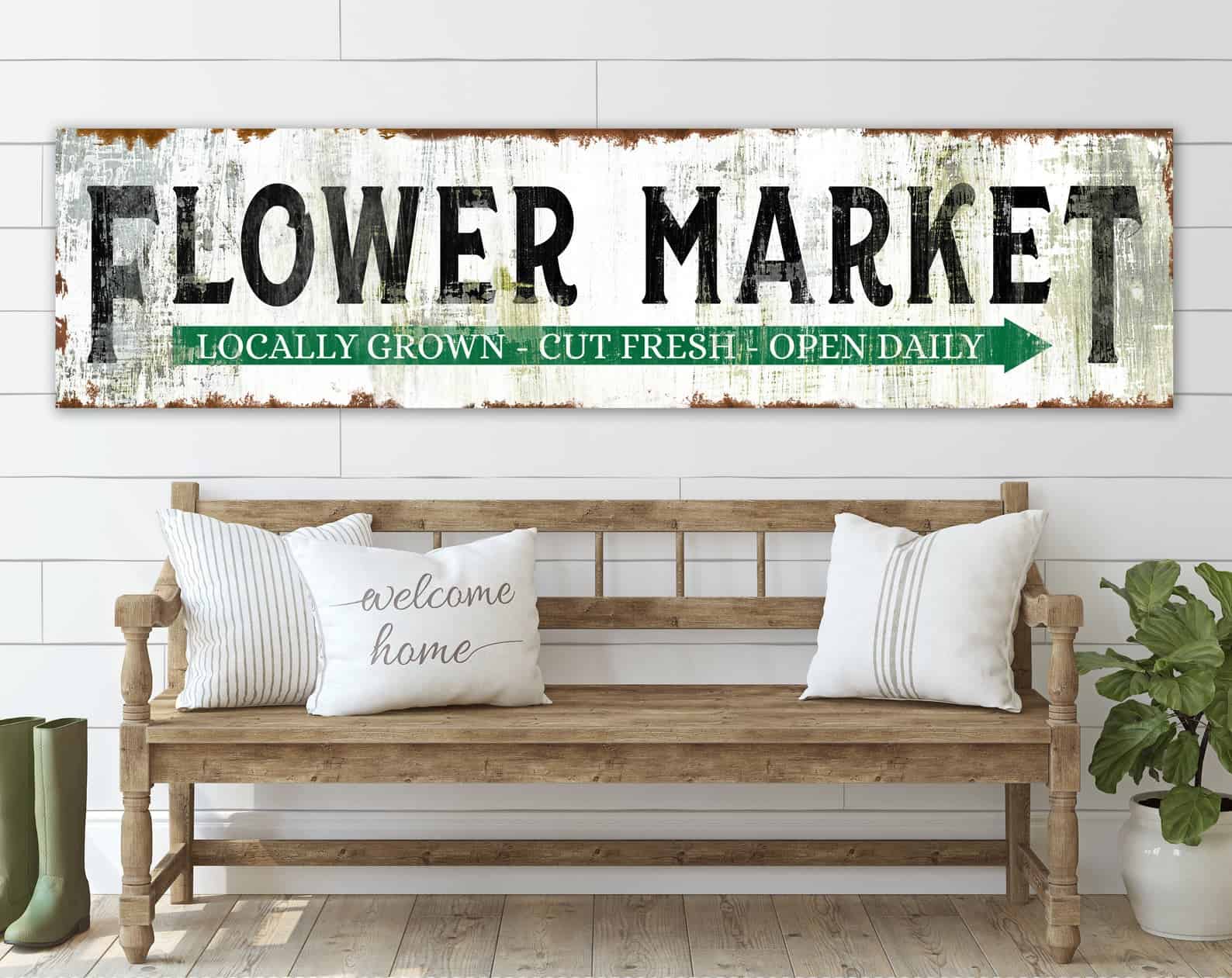 Flower market sign