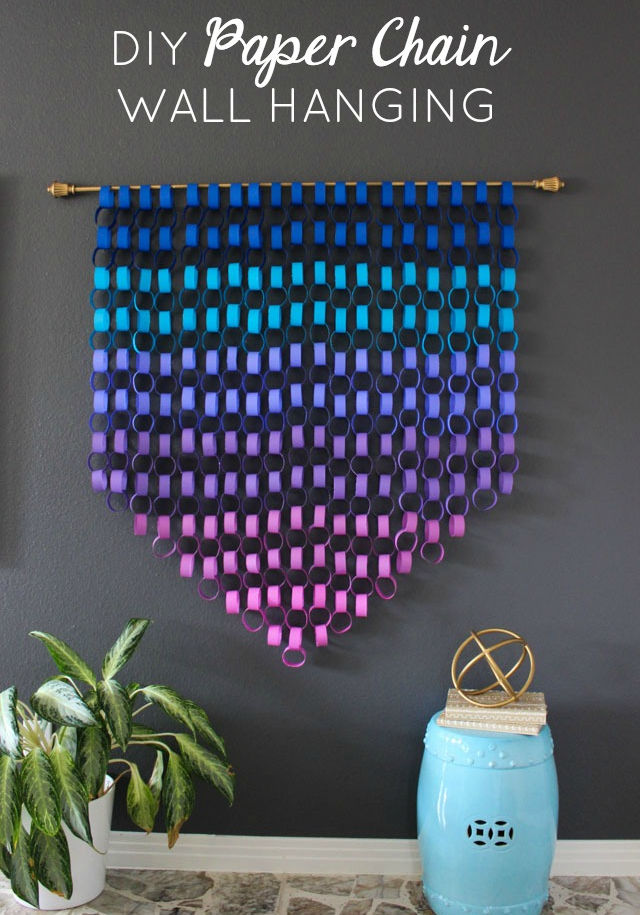 Diy paper chain wall hanging feat img