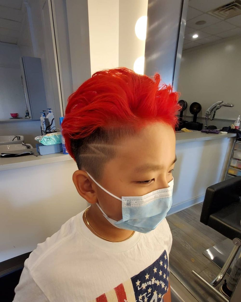 Red top boy hairstyle