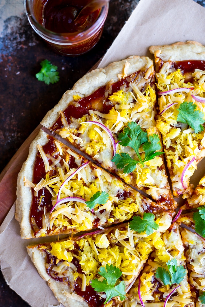 Bbq spaghetti squash pizza