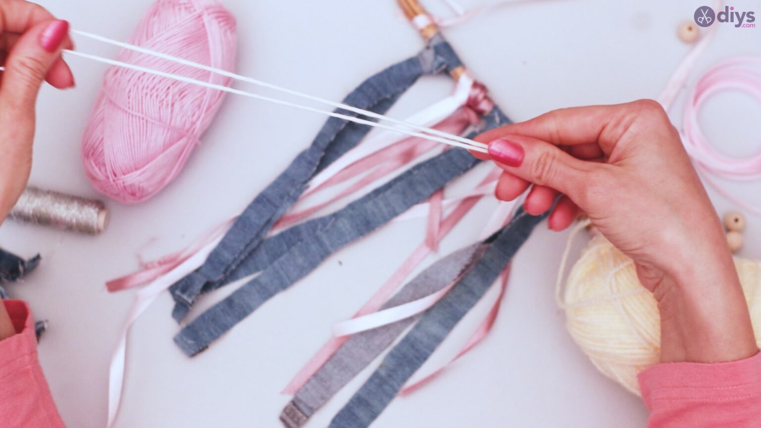 Wall Hanging Using Ribbon DIY Ribbon Wall Hanging