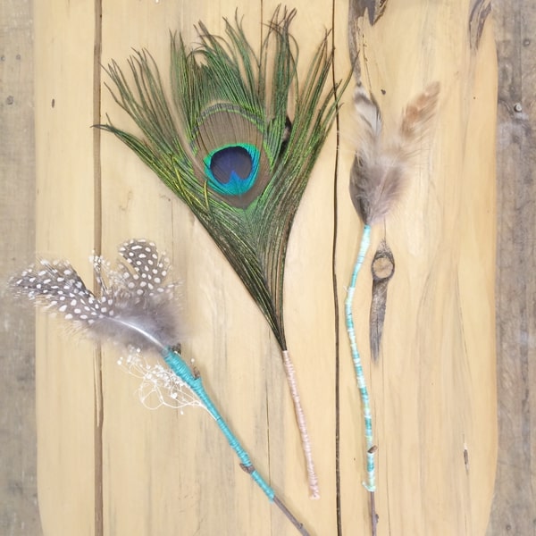 Diy feather bookmarks