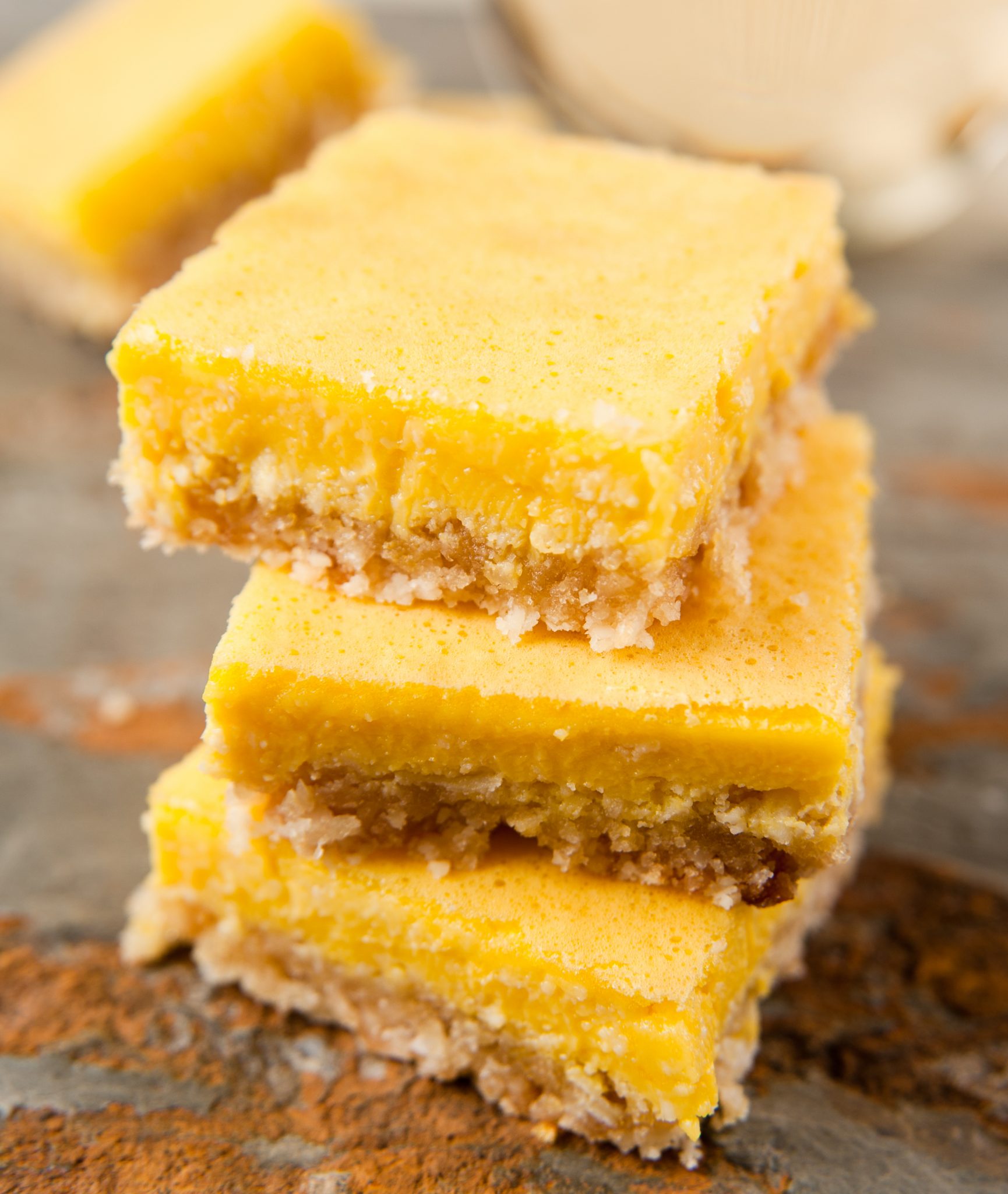 Healthy vegan lemon bars