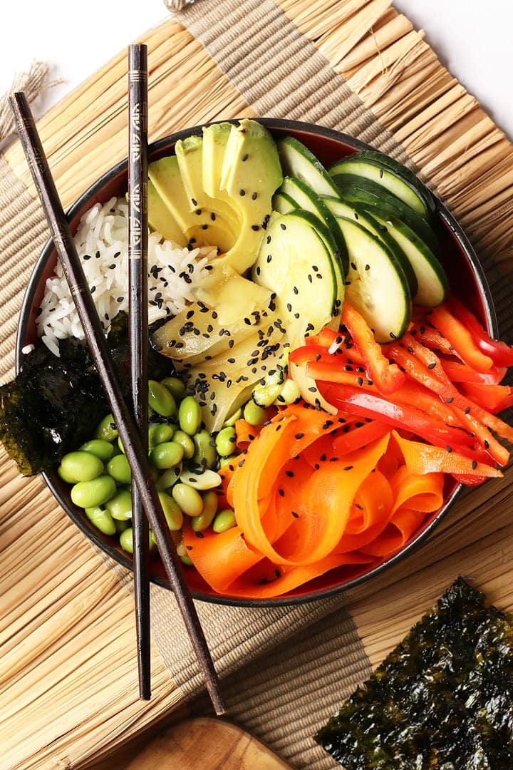 Vegan sushi bowl