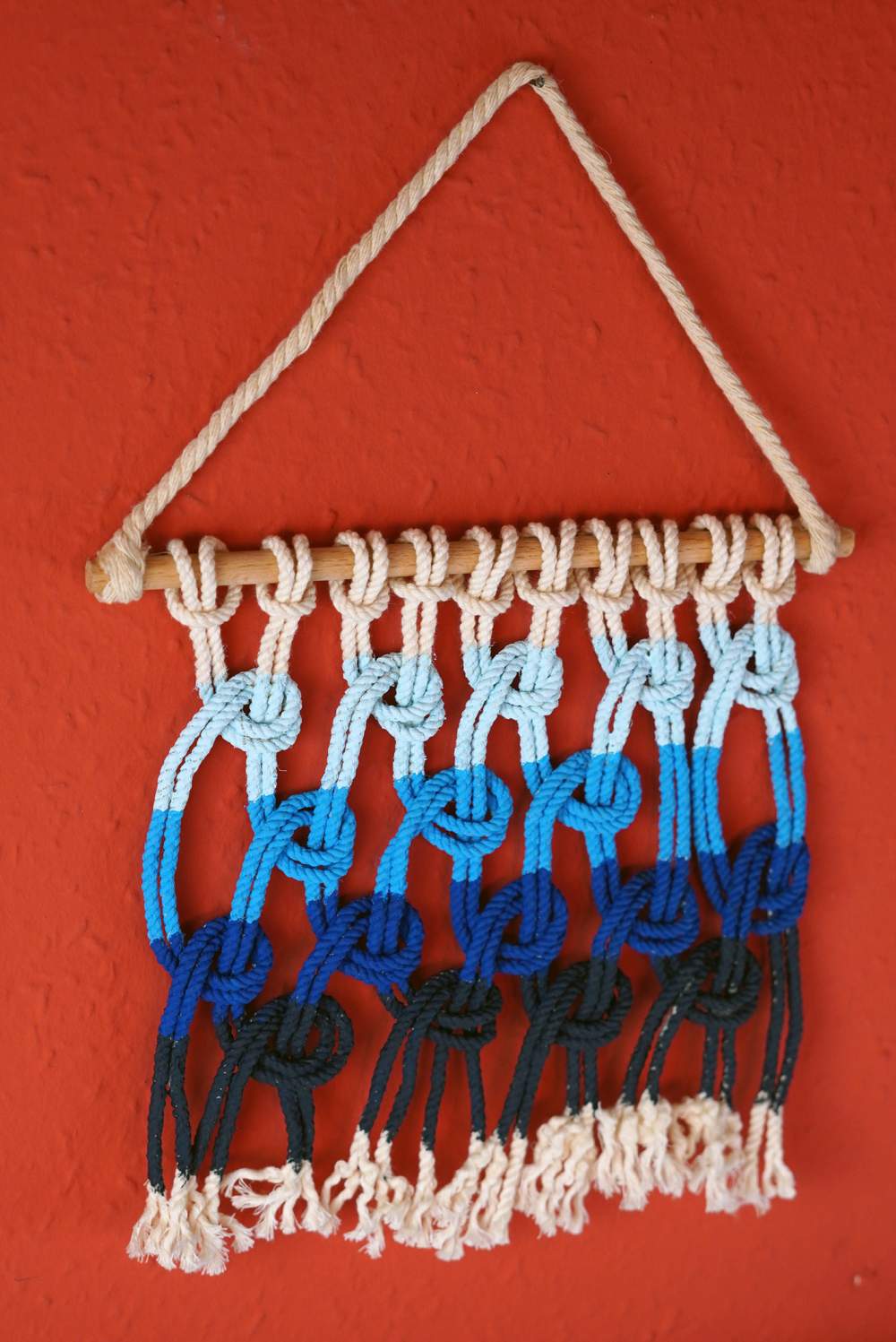Ombre macrame wall hanging