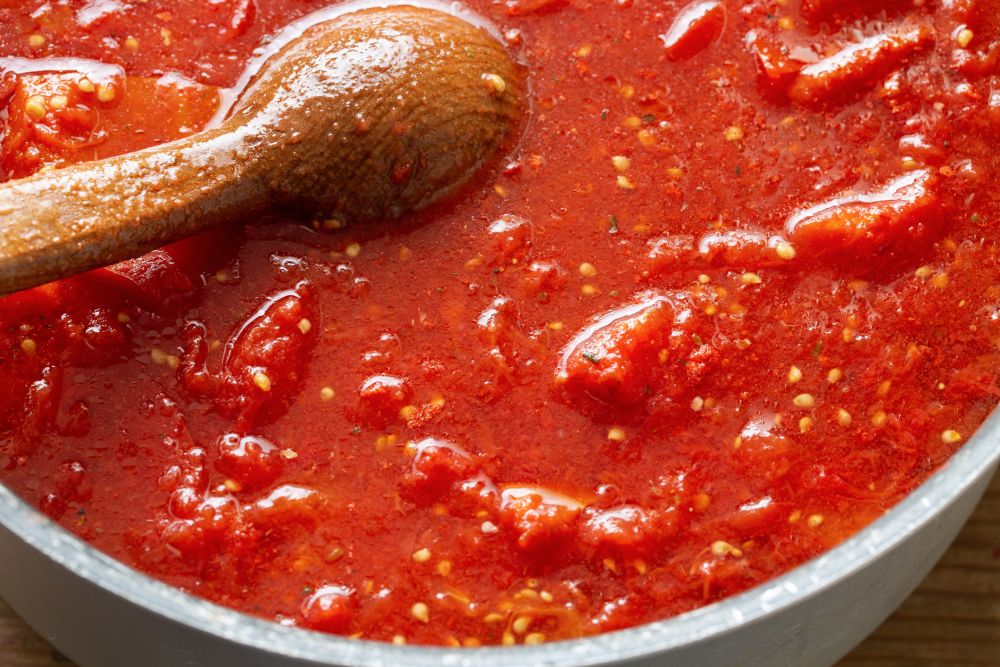 Tomato sauce frozen tomatoes