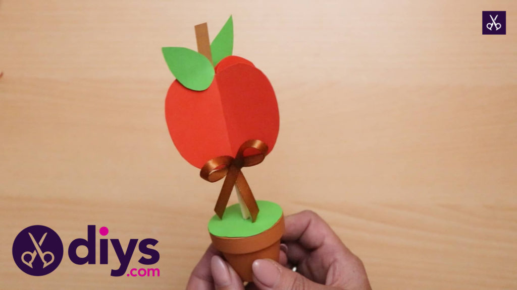 How to make 3d paper apple decor for fall