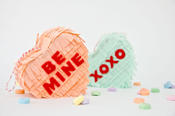 Valentine heart pinatas